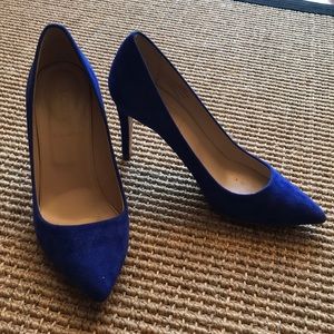 Jcrew blue suede pumps